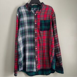 Polo Ralph Lauren Men’s XL Patchwork Plaid Checked Tartan Twill Fun Shirt